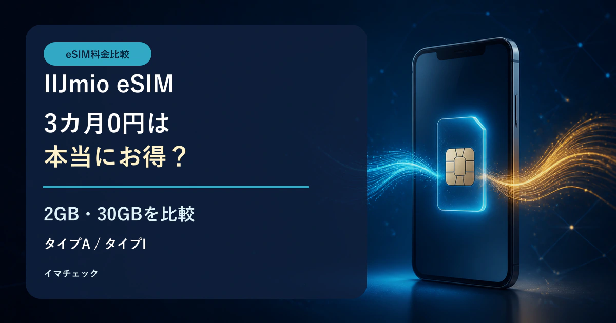 IIJmio eSIMスタート応援キャンペーンの2GB・30GB比較