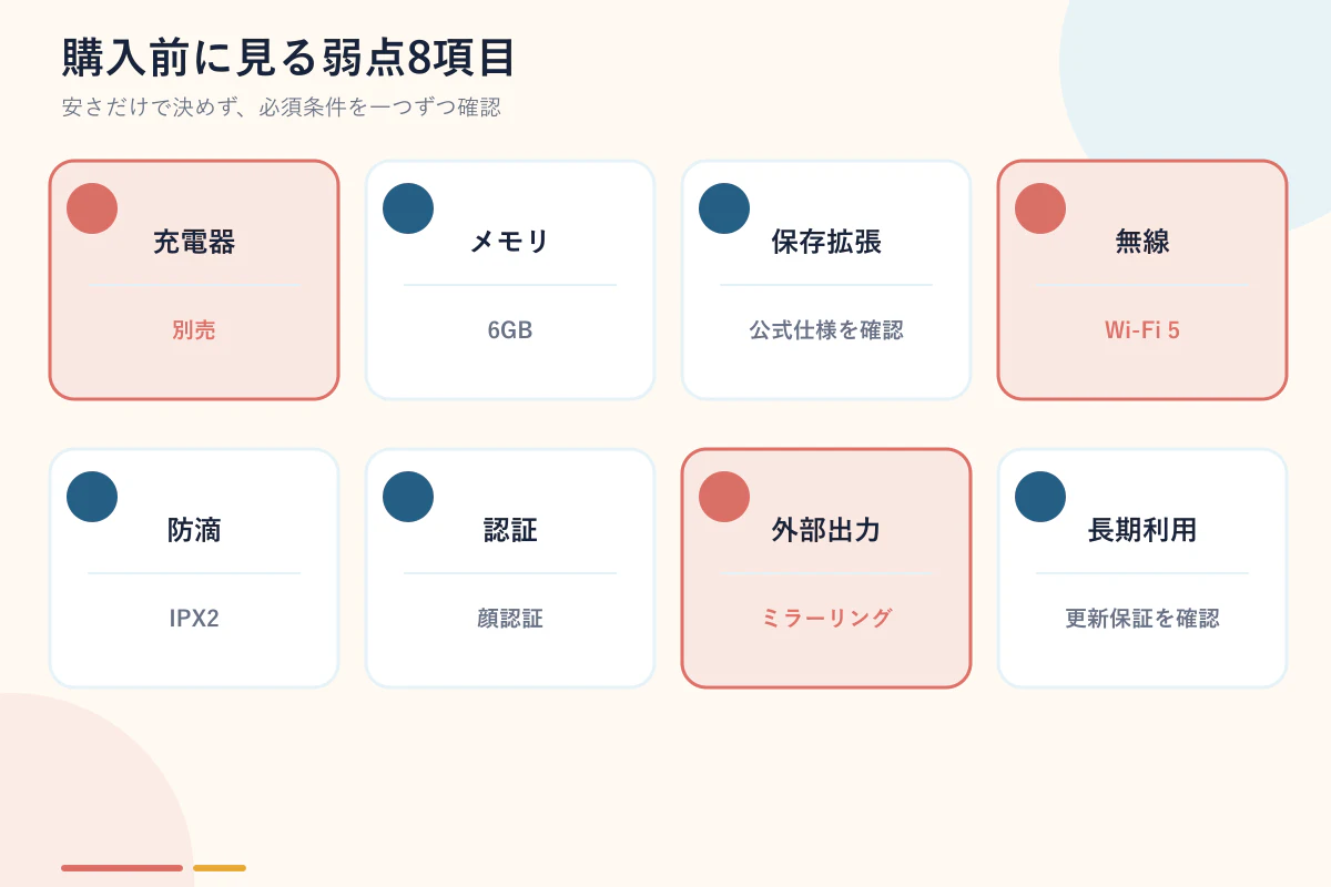 nubia Pad Plusの弱点8項目