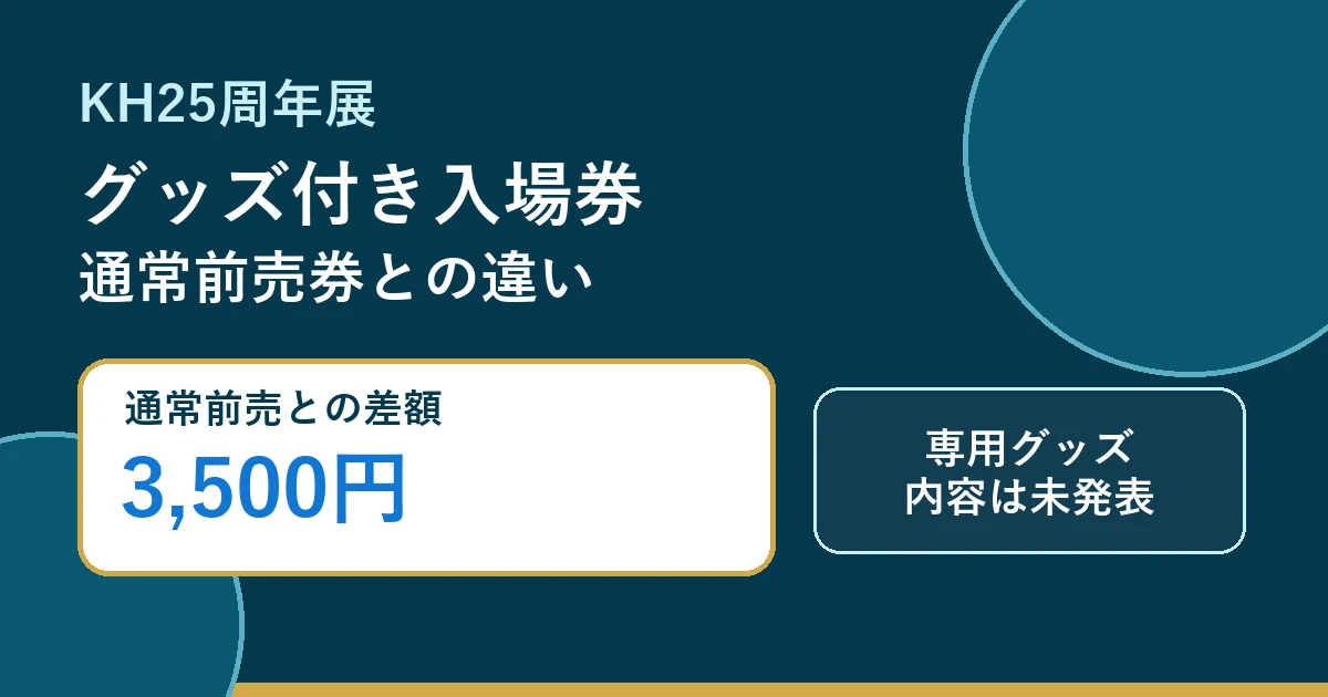 キングダムハーツ25周年展のグッズ付き入場券と通常前売券の違い