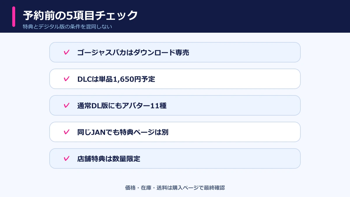 ステューピッド・ネバー・ダイズ予約前の確認項目
