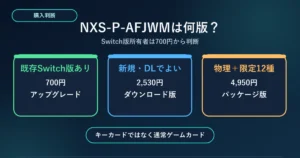NXS-P-AFJWMと700円アップグレード・2530円DL版・4950円パッケージ版の比較